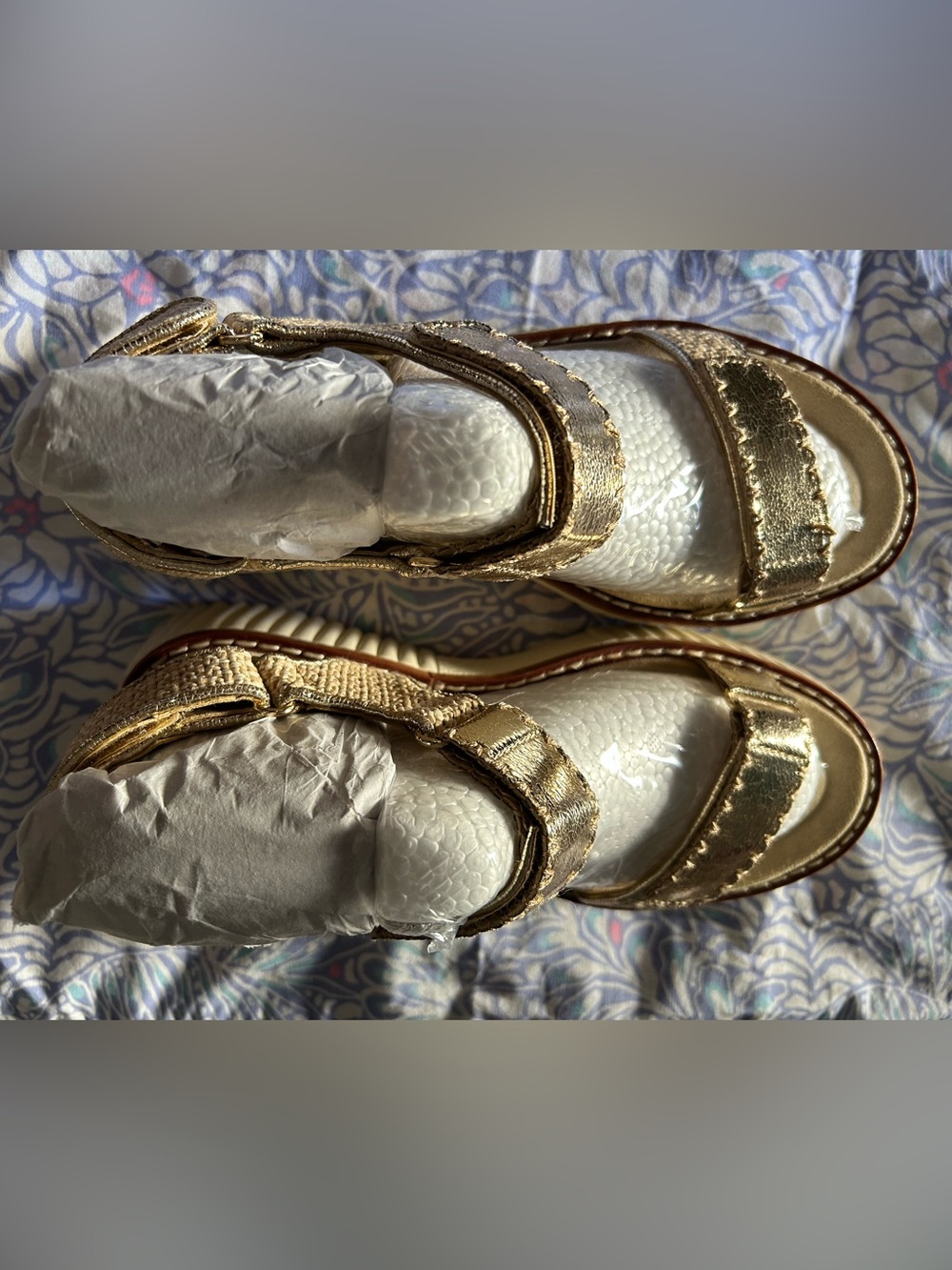Pierre Dumas Sweet 4 Metallic Gold Women's Sandals Size 8